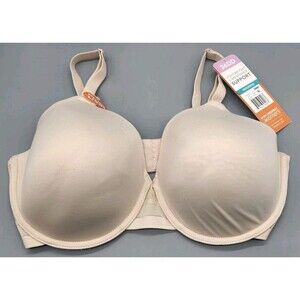 Warners Simply Perfect 36DD Beige Lined Bra Underwire Lightweight Support